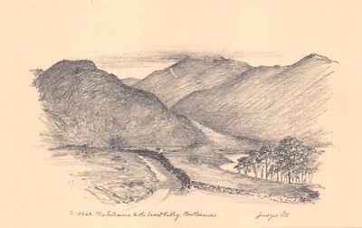 Buttermere Cumbria UK ~ Eingang Zu Valley ~ Judges Sketch Postkarte