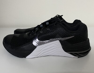 Nike Metcon Black White Metallic Grey Women's Sz Training