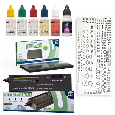 Gold Jewelry Test Kit 10K 14K 18K 22K 24K Tester 999 Diamond Gemstone Metal Test