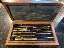 Antique US 1900's Compas Superieurs Brevetes S.G.D.G. Drafting Set
