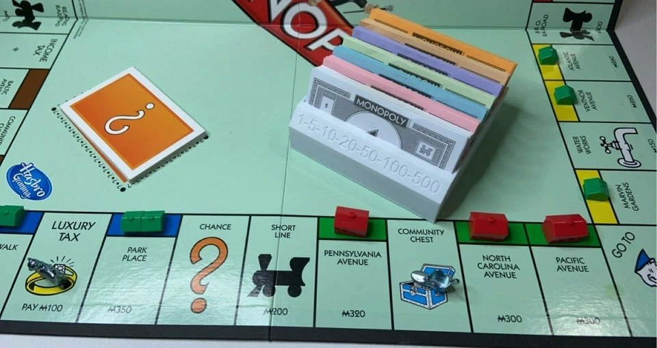 Organizador de dinero Monopoly, almacenamiento, asistente bancario. Foto 3 de 4