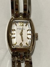 Woman s Fossil Semi-bangle Watch ES-2019 gold and silver tone, accessories