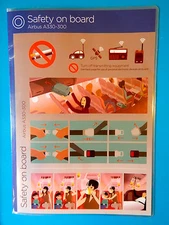 2014 VIRGIN ATLANTIC AIRLINES SAFETY CARD--AIRBUS 330-300