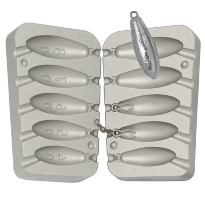 Fishing Tackle Lead Sinker Molds Torpedo Lead Mould 40-50-60