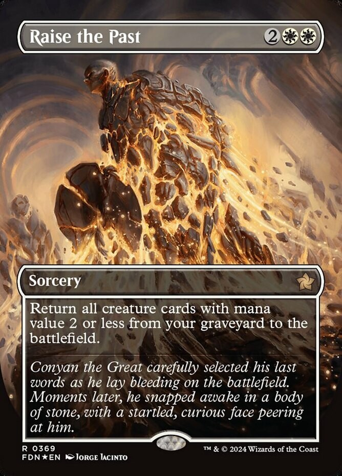 1x Raise the Past - Mana Foil - Borderless Light Play MTG Magic - Kid Icarus -