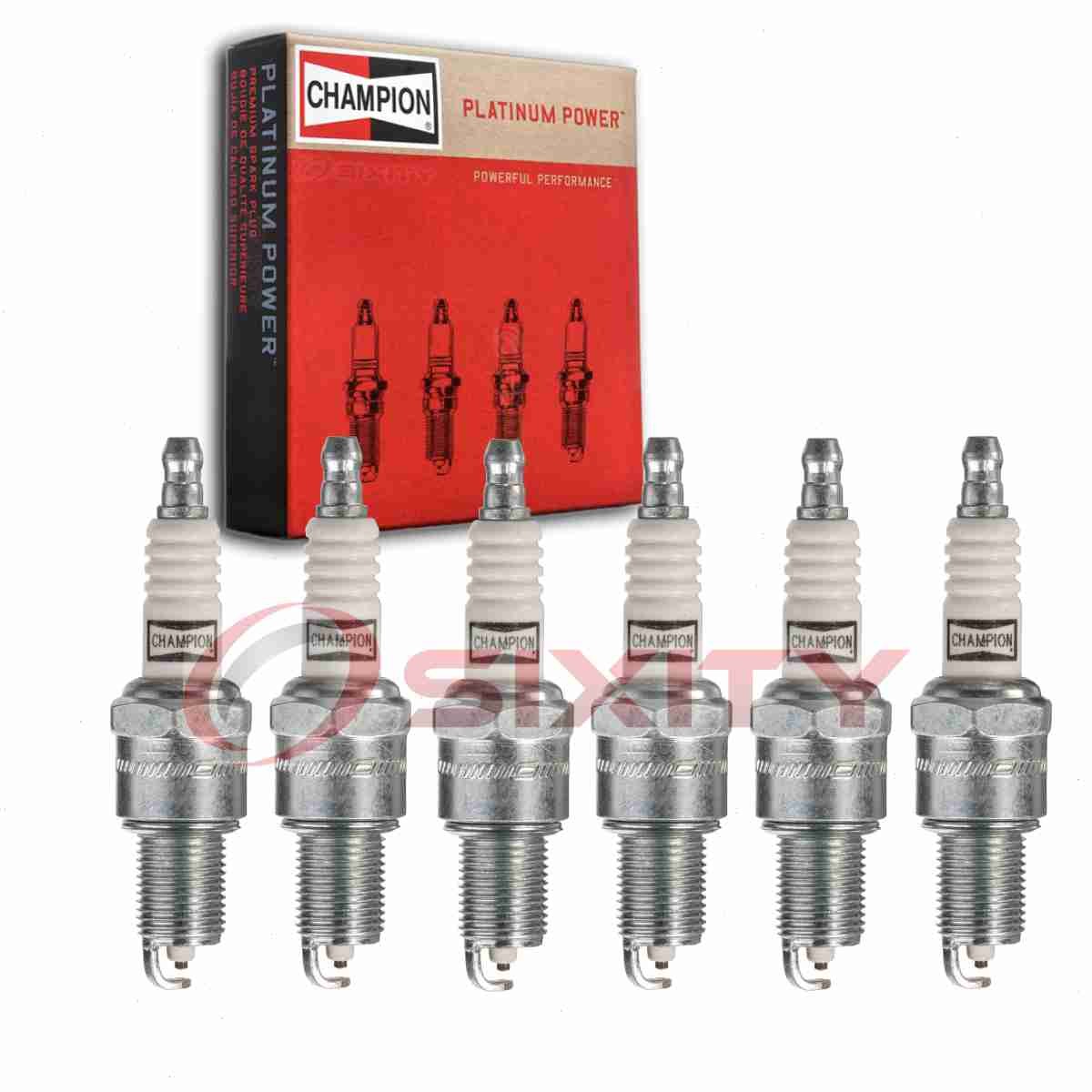 6 pc Champion Platinum Spark Plugs for 1990-2000 Dodge Grand Caravan 3.3L rv