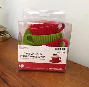 Teacup Cake Molds - 4 Cups and Saucers - "Bake and Serve" Cupcake