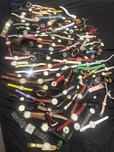 130+ Quartz Bulk Lot Mixed Assorted Wristwatches / Watches, Unisex Adults