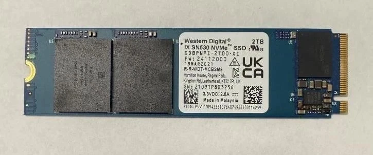WESTERN DIGITAL WD SN530 2TB NVMe M.2 2280 PCIe Gen3 x4 SSD Drive SDBPNPZ-2T00-XI new