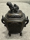 Antique Chinese Bronze Covered Pot with Foo Dog on the Lid – Needs Repair  — photo 1