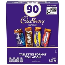 CADBURY, Treat-Sized Pack of 90, Individually Wrapped Candy Bars