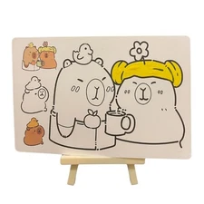 Kids Canvas Painting Kit – 4pcs Double-Sided Bear & Animal Design (8 Designs) 