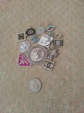 Silver Lot of 12  Gucci   Zipper Pull Charm 