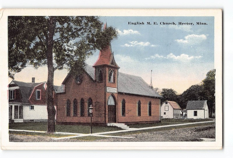 Hector Minnesota MN Postcard 1915-1930 English M. E. Church