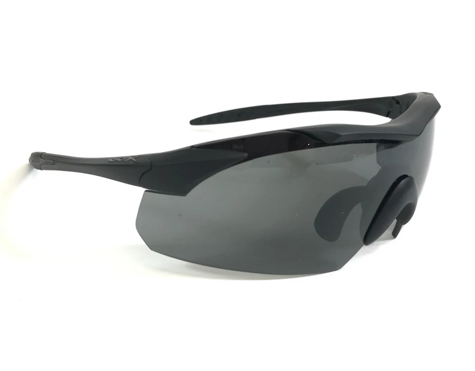 Wiley X Safety 太阳镜 WX VAPOR EN166 英尺黑色镜框带深灰色镜片 — 第 3/4 张图片