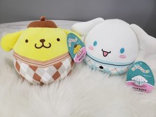 Squishmallows Pompompurin 6.5" Hello Kitty Sanrio Squad Plaid Cinnamoroll lot
