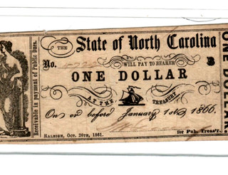 $1 "NORTH CAROLINA" (1800S) (RALEIGH) $1 "NORTH CAROLINA" 1800'S (RALEIGH)NICE!