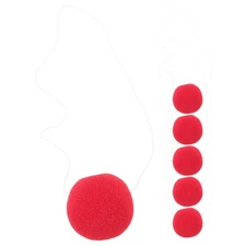 6 Pcs Clown Role-playing Props Nose Costume Red Sponge Carnival Accessories