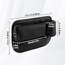 2-Pack Car Seat Gap Filler Organizer, Leather Storage Box with Cup Holder for...