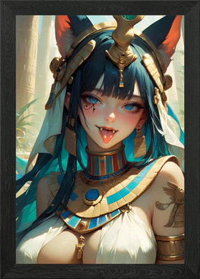 Cleopatra Anime Girl Framed Wall Art Poster Canvas Print Picture