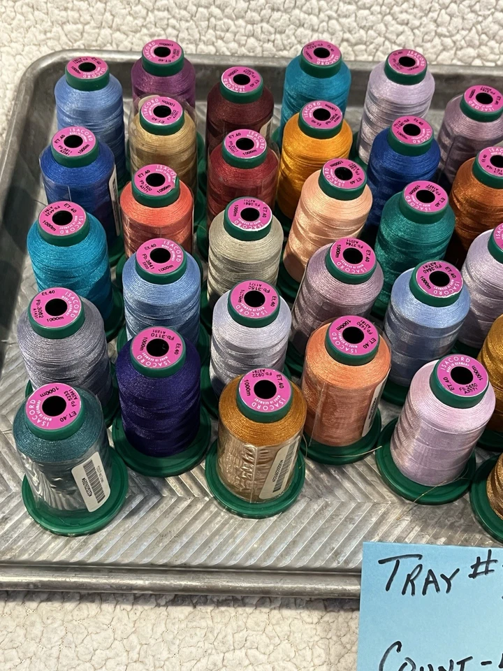 NEW Isacord Embroidery Thread, 1000m — LOT of 50 COLORS — FREE Shipping! #3 - Image 2 of 3