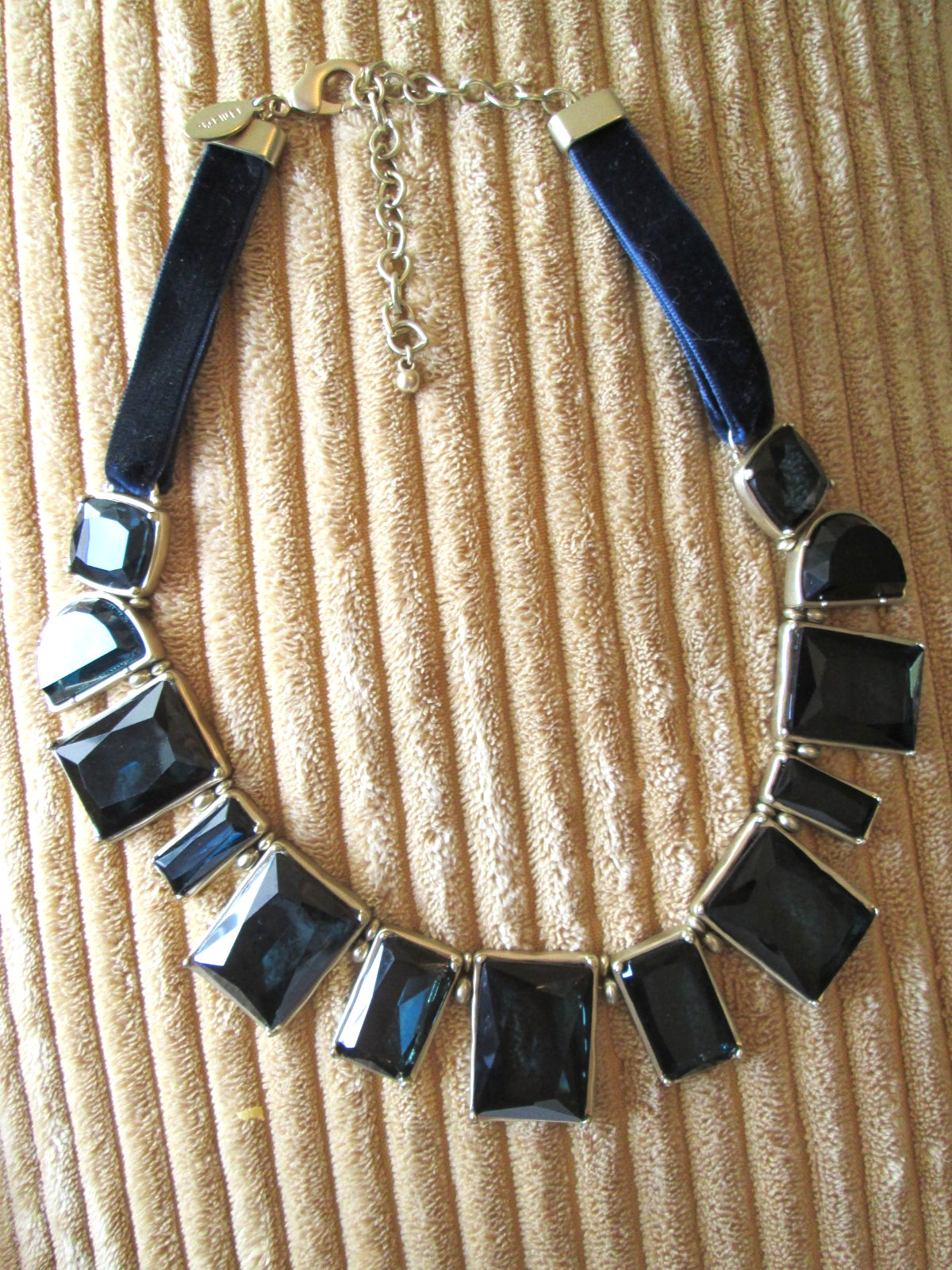 Chico's Statement Navy-Blue Reqtangle Rhinestone … - image 4