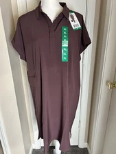 Womens Hi-Tec Pink Short Sleeve Active Comfort Dress, Size X-Large Adjustable