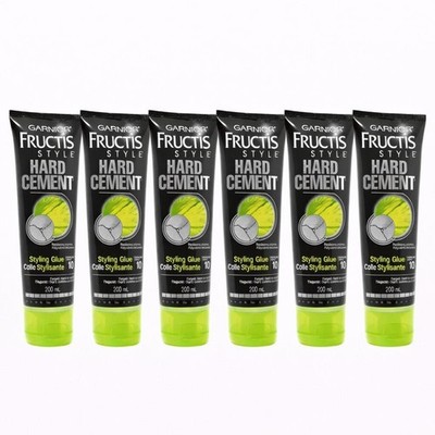 Pack of (6) New Garnier Fructis Style Hard Cement Styling Glue 200 mL