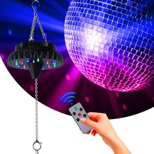 Disco Ball Motor Light with Remote Rechargeable Battery Operated Rotating Han...