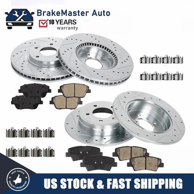 Front Rear Disc Rotors Ceramic Brake Pad for Dodge Grand Caravan Journey Ram C/V