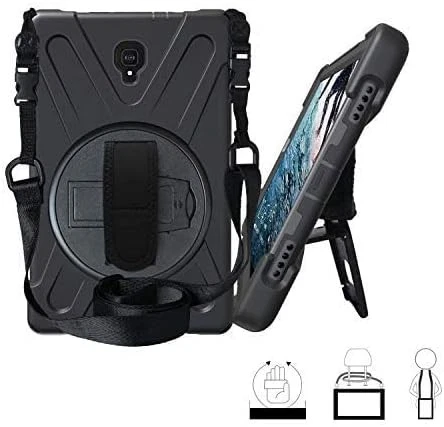 Funda KIQ para Galaxy Tab A 10.5 T590 2018, protector blindado a prueba de golpes negra Foto 2 de 4