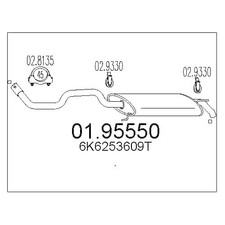 MTS Endtopf NEU für Seat Ibiza II 6K1 1.0i 1.4i 1.9D Auspuff + Anbauteile 