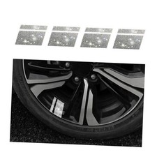 8PCS Bling Car Wheel Rim Decal Stripe, Crystal Rhinestone Vehicle Wheel White