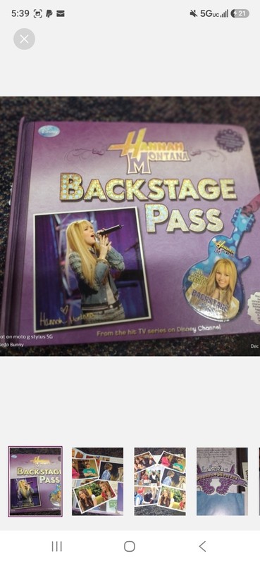 hanna montana Back Stage Pass Book