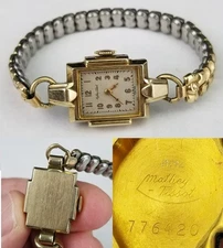 Mathey-Tissot 10k GOLD filled vintage womens watch 1960's Tissot estate sale