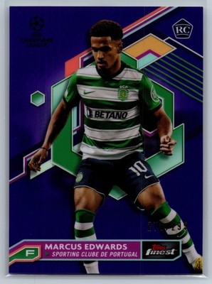 2022 Topps Finest UEFA Champions Purple /299 RC #74 Marcus Edwards