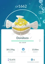 Pokemon Go Shiny Dondozo - PTC 80K Dust