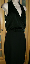 Banana Republic Black Drape Front Sleeveless Wrap Dress Size 0