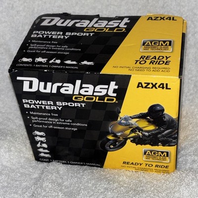 Duralast Gold AZX4L Power Sport Battery AGM Technology for sale