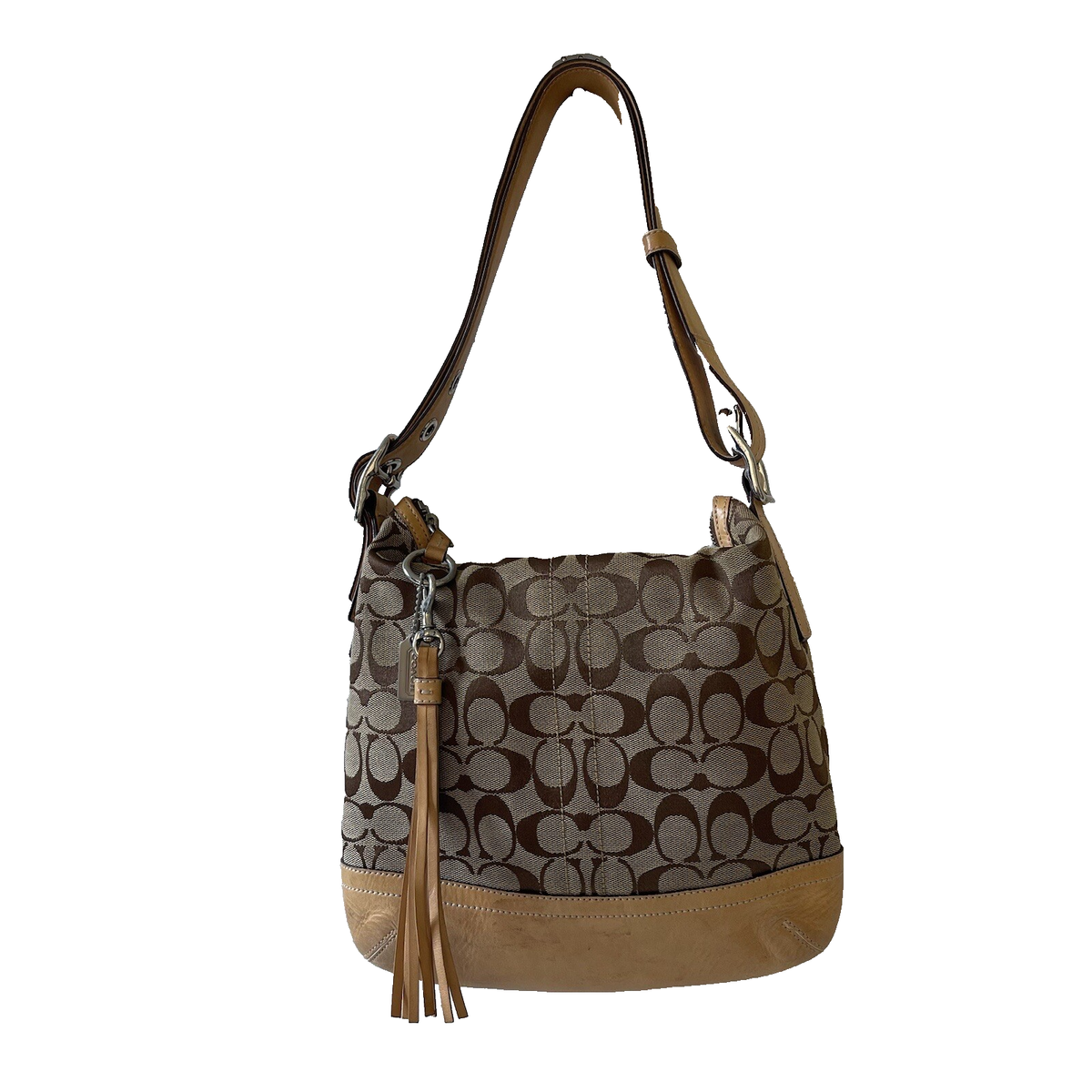Coach C05K-9362 Khaki Signature Leather Slim Crossbody Shoulder