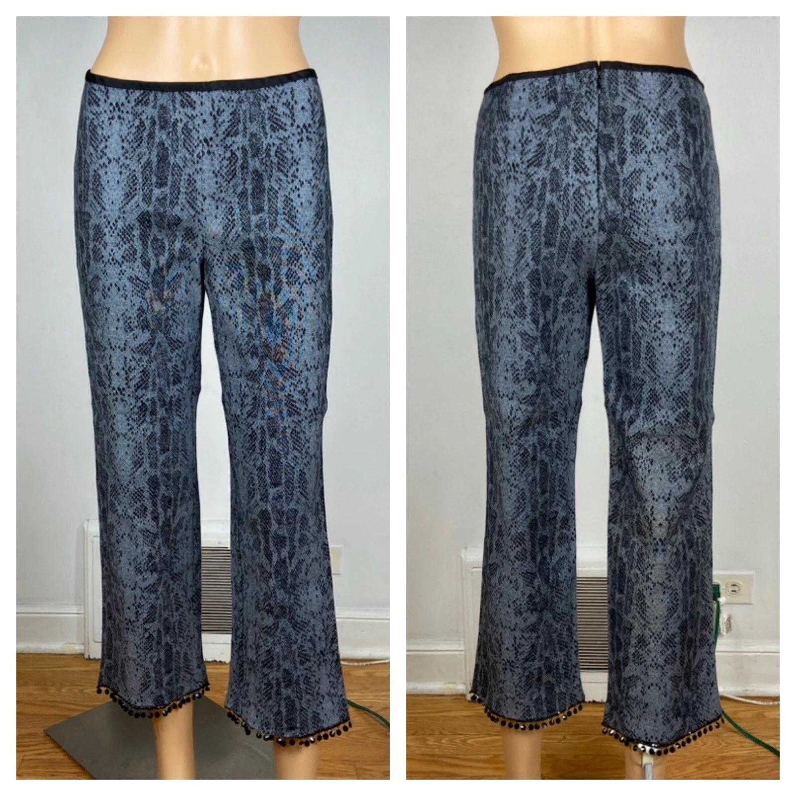 Vtg Y2K Reptile Print Sz 6-8 Cropped Stretch Denim Jeans Size M Snake
Opens in a new window or tab