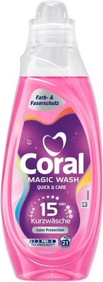 2 x Coral Magic Wash Quick & Care Color Waschmittel für Kurzwäsche NEUHEIT