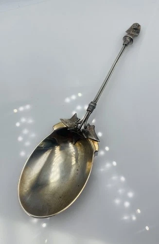 Gorham Antique Sterling Silver Egyptian Revival Pharaoh Serving Spoon 8 3/4"