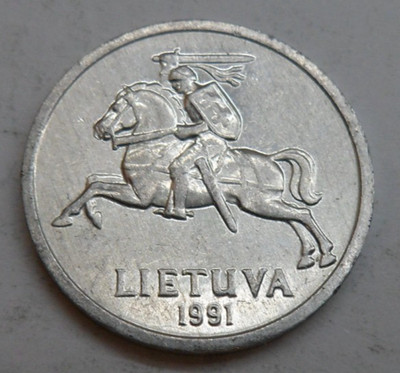 Litauen  1 Centas 1991 ## A8-1R
