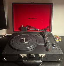 Crosley CR8005A-BK Black Portable Vinyl Turntable Record Player With Hard Case