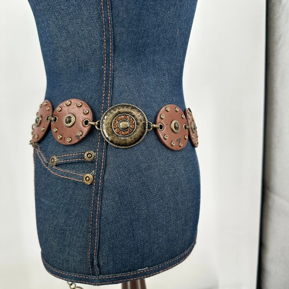 Женщин богемное стимпанк цепочка ремень металлический диск медальон фестиваль - Изображение 4 из 4