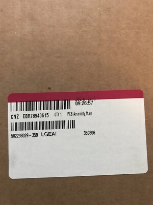 LG EBR78940615 Refrigerator Main Control Board