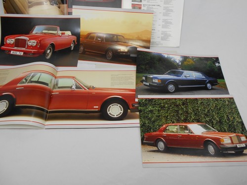 3 VTG 1980'S French Bentley Sales brochure set Mulsanne ,Continental Turbo R - Picture 3 of 11