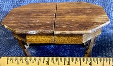 Antique Dollhouse Miniature Wooden Biedermeier Table