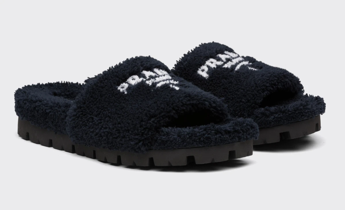 Prada fur best sale slides